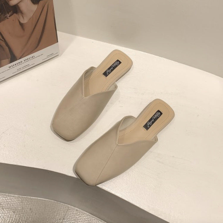 Damen Mules Schuhe Elegant V-Ausschnitt Modisch