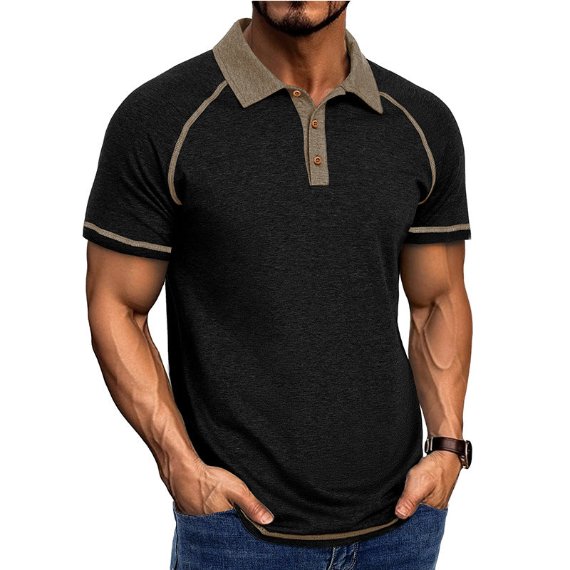 Herren Polo-Shirt Raglan-Schnitt Modern Sportlich