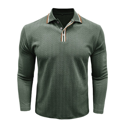 Herren Polo-Shirt Modern mit Struktur und Slim-Fit Kragen
