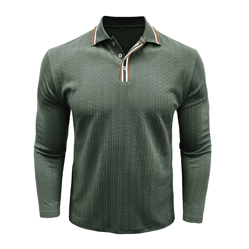 Elegantes Herren Polohemd Langarm Modern Berlin Style