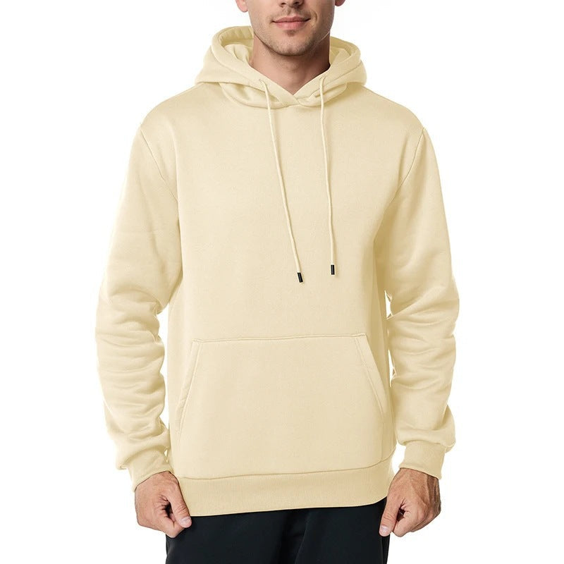 Herren Fleece Kapuzenpullover Warm Bequem Grau