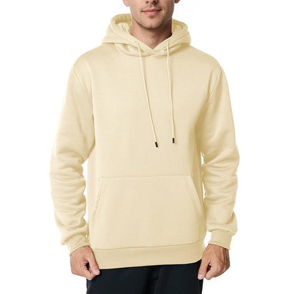 Herren Fleece Kapuzenpullover Warm Bequem Grau
