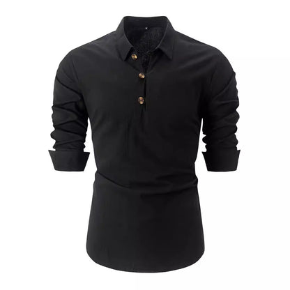 Herren Langarmhemd Elegantes Knopfhemd Modern Slimfit