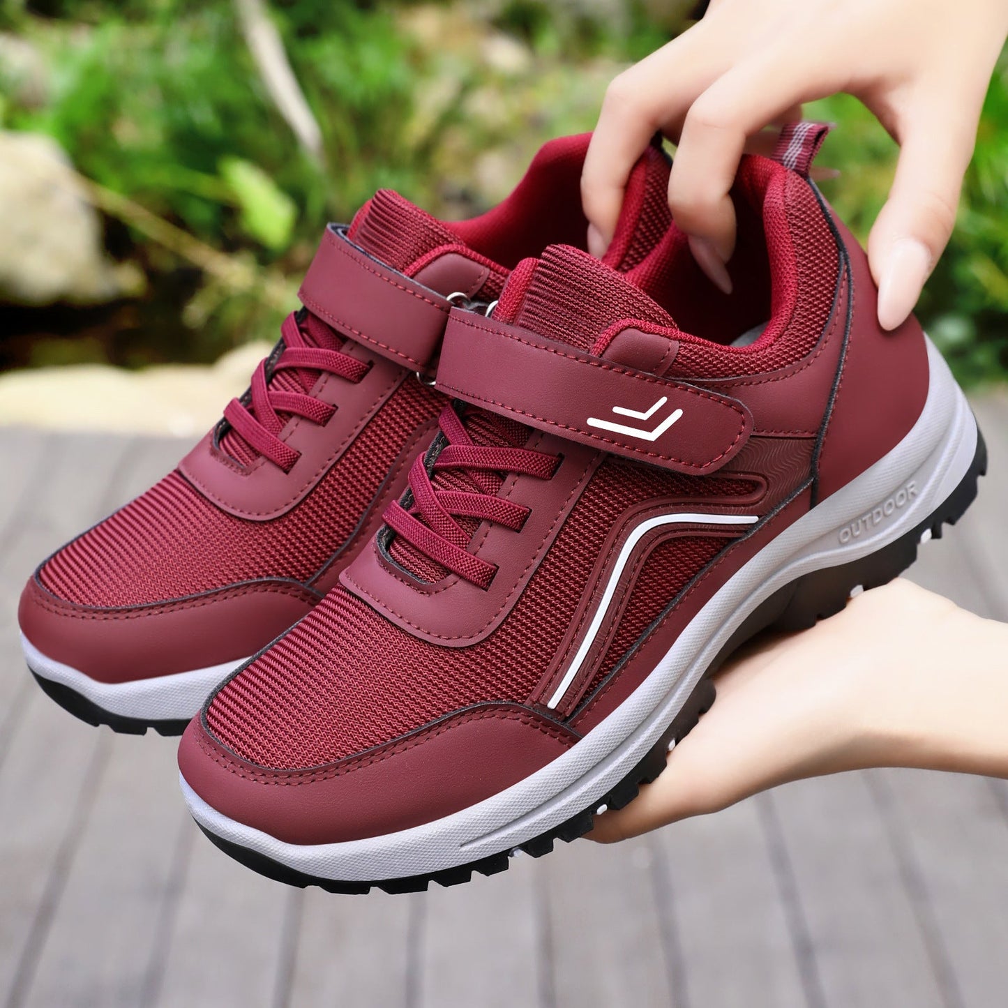 Damen Sneaker Sportlich Outdoor Rutschfest