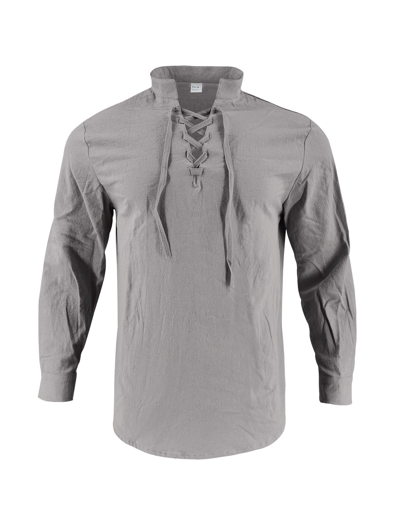 Herren Langarmshirt Modern Stehkragen Lässig Elegant
