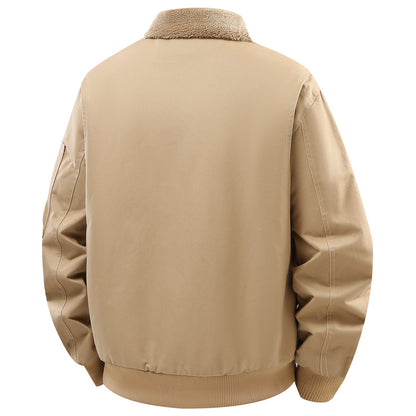 Herren Steppjacke Warm Isoliert Vieltaschig