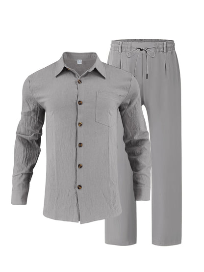 Herren Lounge-Set Bequem Hochwertig Mit Hemd Und Hose