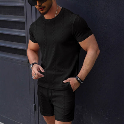 Herren Sommer Set Kurzarm T-Shirt und Shorts Modern