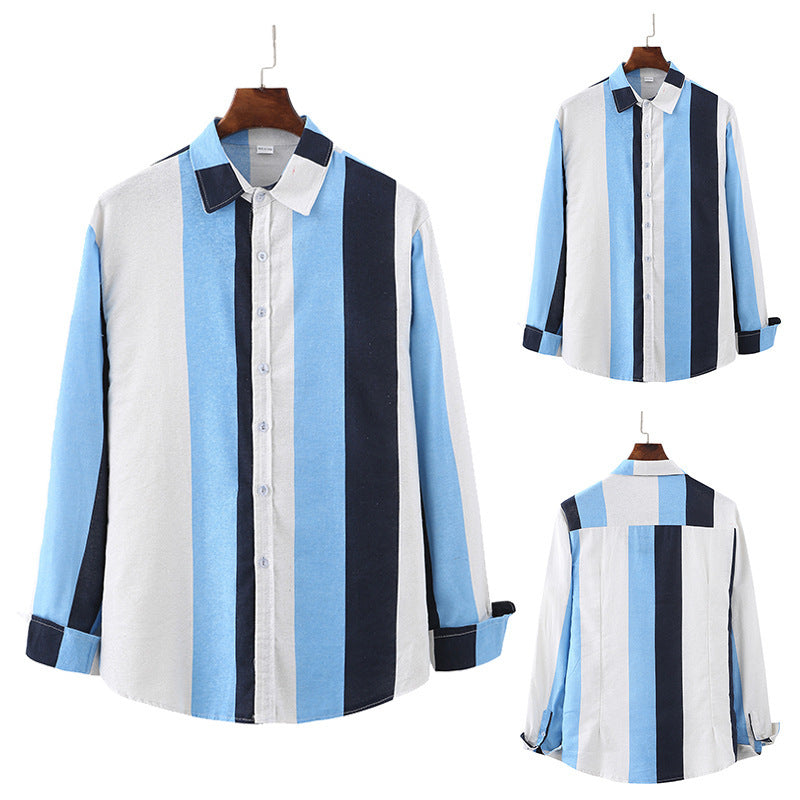 Herren Langarmhemd Streifendesign Modern Berlin Style - BerlinGlamour