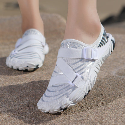 Damen Aquafitness Schuhe Sportlich Rutschfest Verstellbar