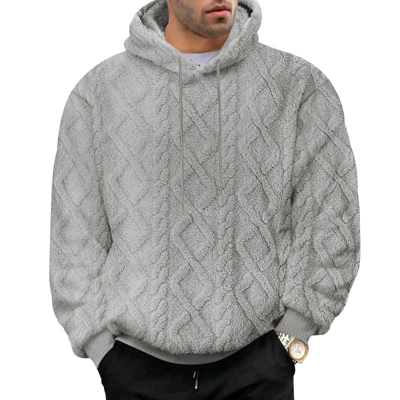 Herren Fleece Hoodie Strukturiert Modern Sportlich - BerlinGlamour