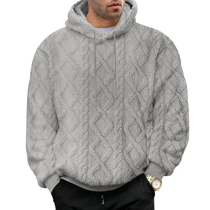 Herren Fleece Hoodie Strukturiert Modern Sportlich - BerlinGlamour