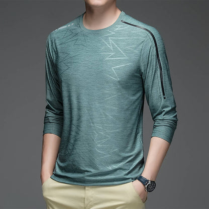 Herren Langarm-Shirt Sportlich Modern mit Trend-Muster