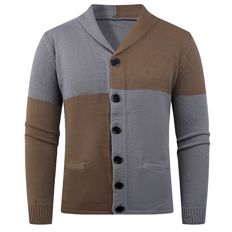 Herren Strickjacke Modern Zopfmuster Mit Taschen