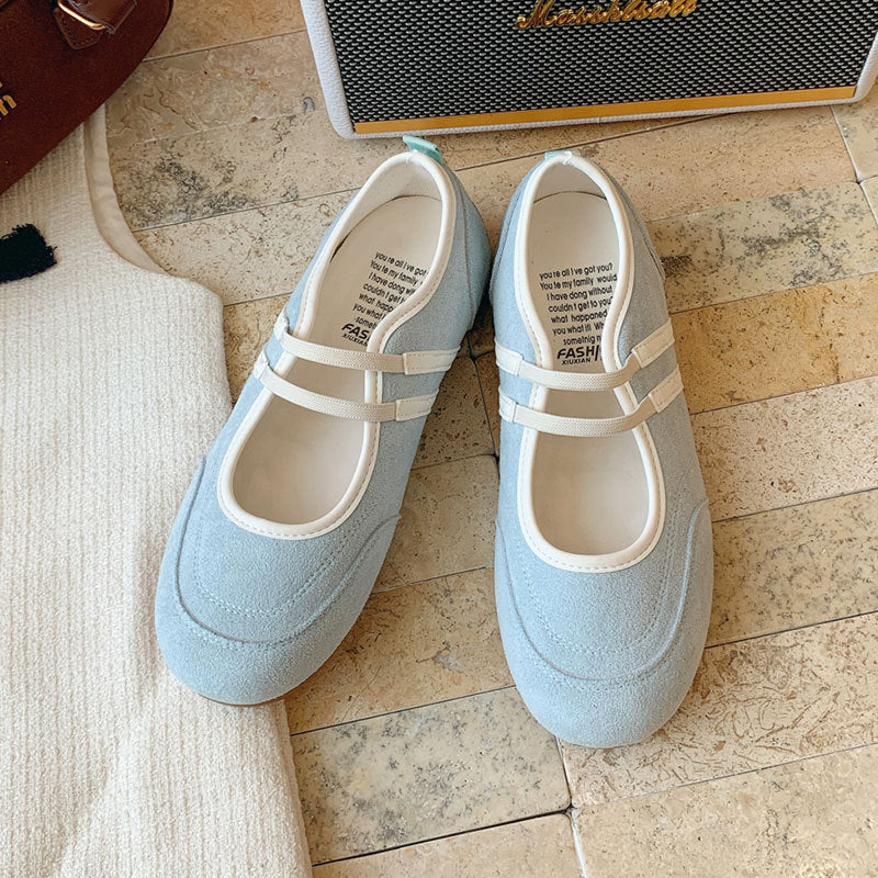 Damen Ballerinas Bequem Elastisch Warm