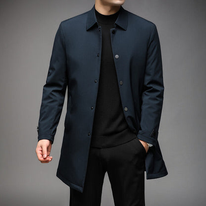 Herren Übergangsjacke Elegant Schwarz Modern - BerlinGlamour