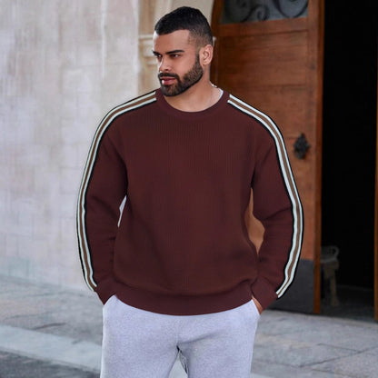 Herren Sweatshirt Sportlich mit Streifen Modern