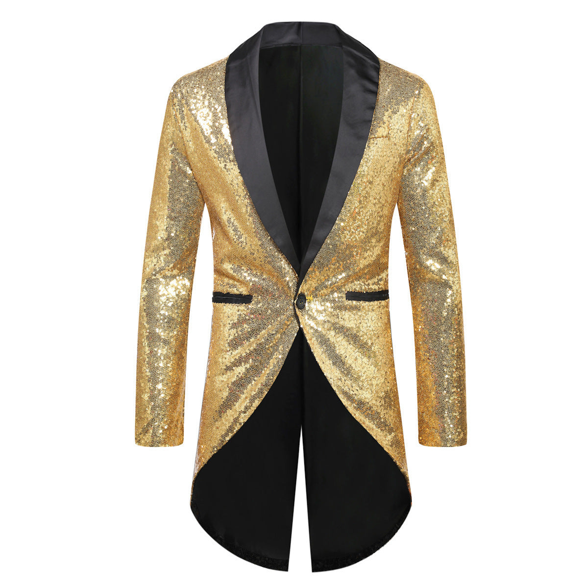 Herren Anzug Blazer Glitzernd Elegant Schalkragen