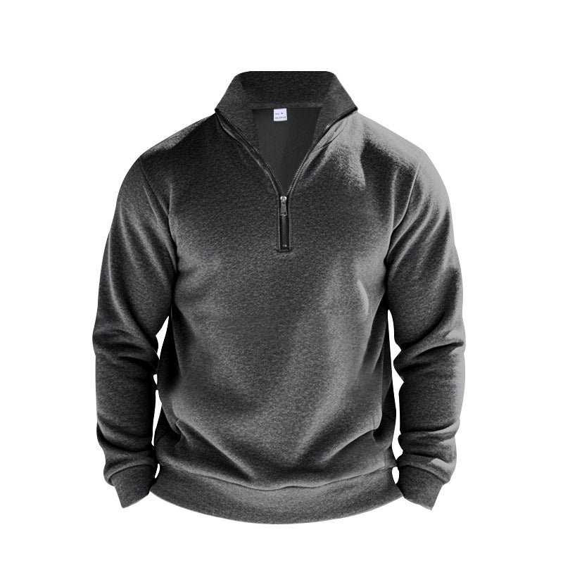 Herren Fleece Pullover Elastisch Halbzipp