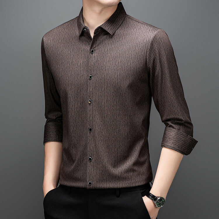 Herren Hemd mit feiner Struktur Moderne Businessstyle