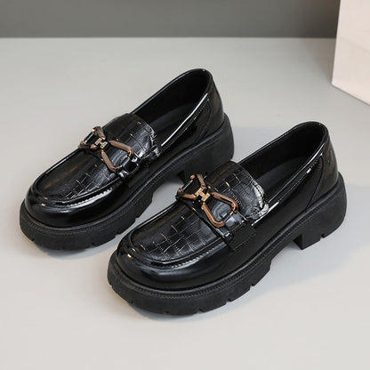 Damen Loafer Bequem Schnallen-Design Elegante Schuhe