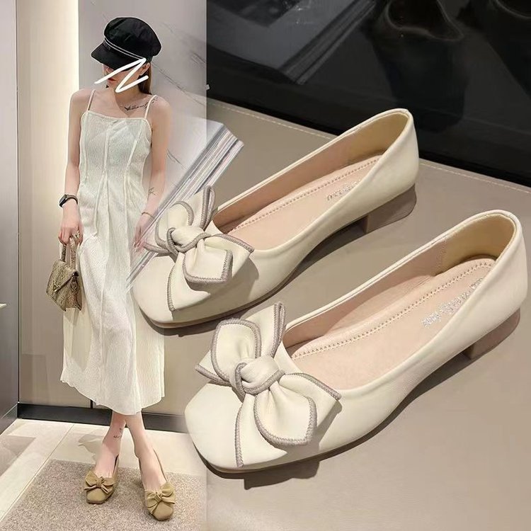Damen Ballerinas Schleifen-Design Kunstleder Elegant - BerlinGlamour