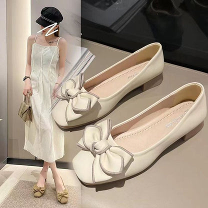 Damen Ballerinas Schleifen-Design Kunstleder Elegant - BerlinGlamour
