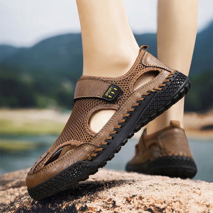 Herren Freizeitschuhe Atmungsaktiv mit verstellbarem Riemen bequem