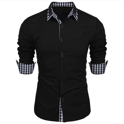 Herren Slim Fit Hemd kariert Elegant Berlin Style