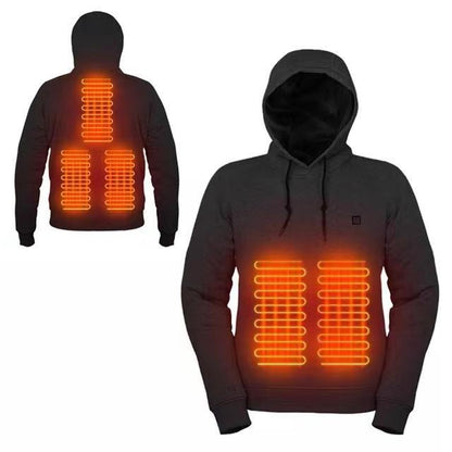 Damen Heizpullover Kapuzenpullover Warm Beheizbar