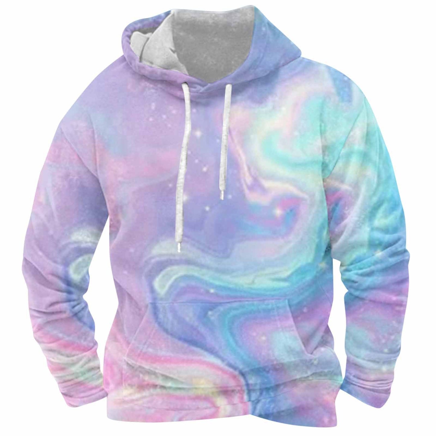 Herren Kapuzenpullover Marmormuster Trendig Modern