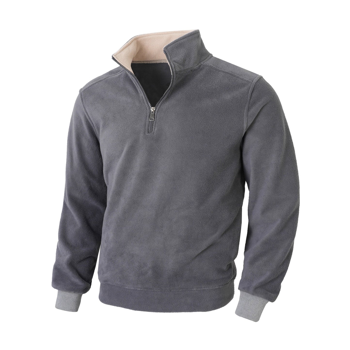 Herren Fleecejacke Halblang Reißverschluss Warm