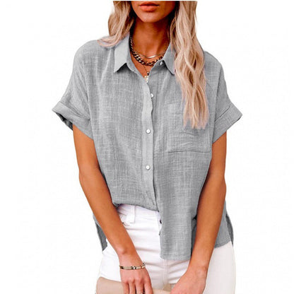 Kragen Bluse Damen Knopfleiste Elegent