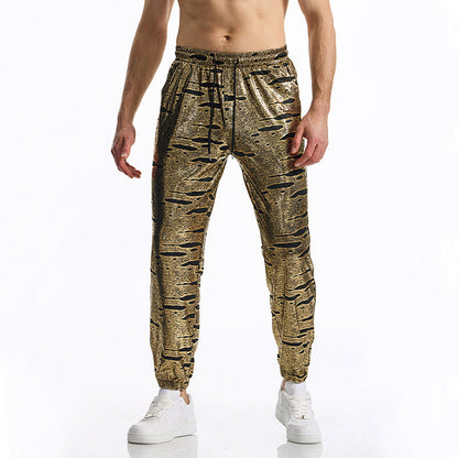 Herren Jogginghose Metallic Glänzend Elegant