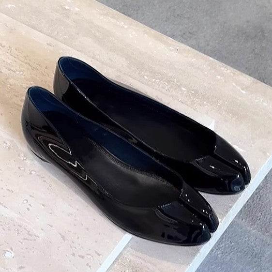 Damen Ballerinas Elegante Lack Schuhe Modern