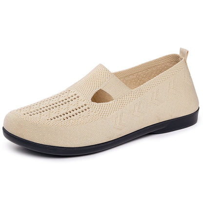 Damen Ballerinas Bequem Atmungsaktiv Slip-On Schuhe