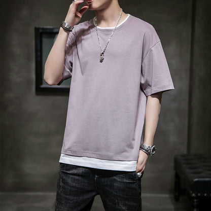 Großes Oversized Herren T-Shirt mit Kontrast