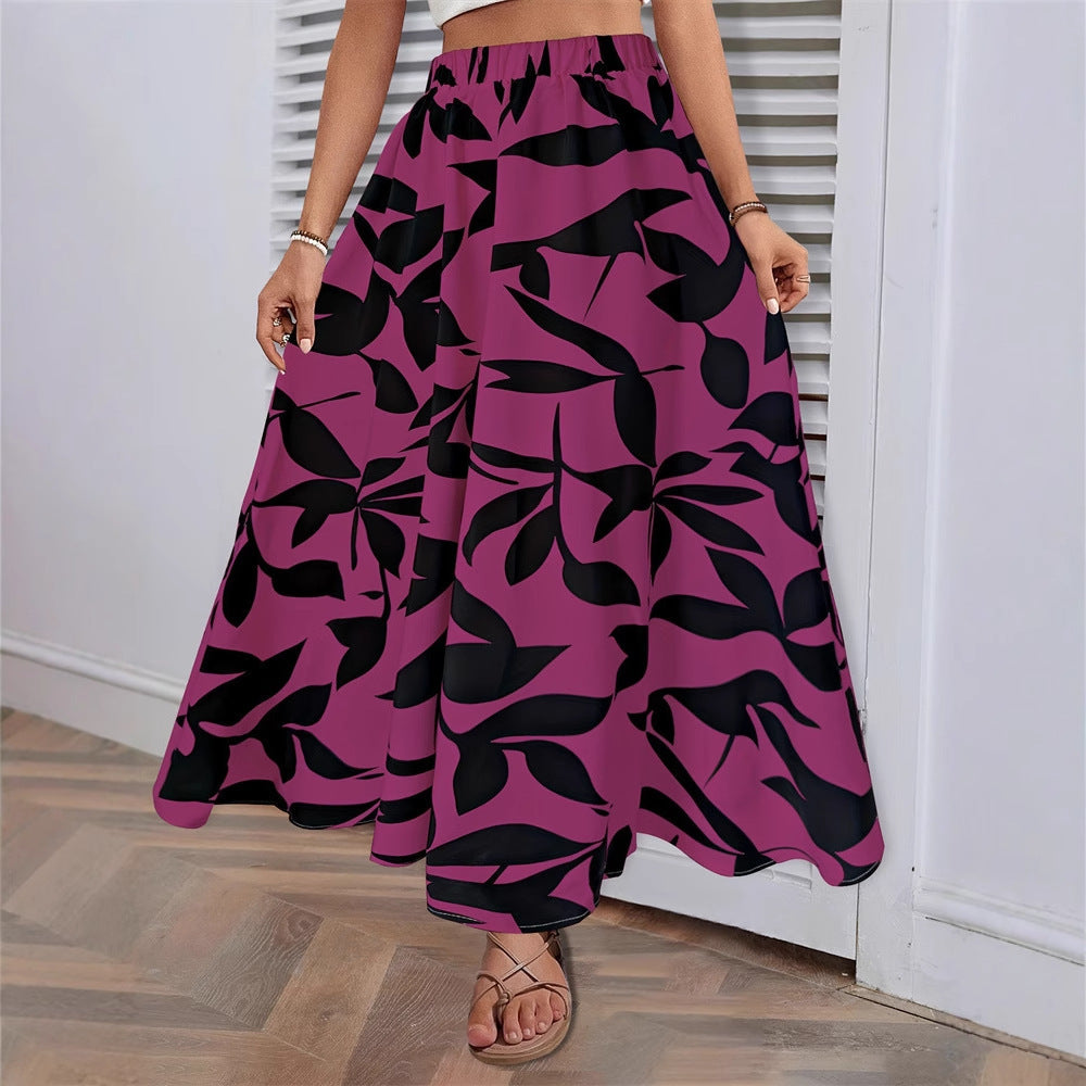 Damen Maxirock Florales Muster Sommerkleid