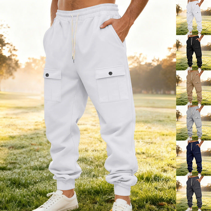 Herren Trainingshose Cargo Bequem Elastisch Mit Seitentaschen - BerlinGlamour