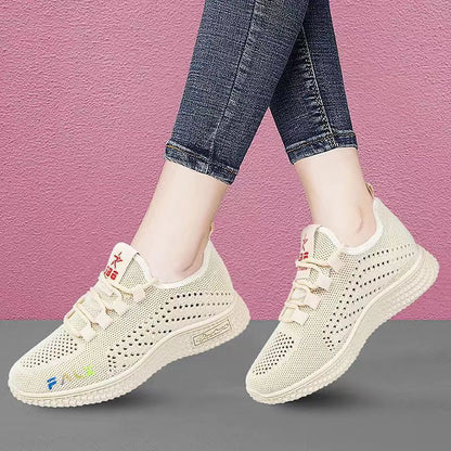 Damen Sneaker Atmungsaktiv Freizeitschuh Elastisch Bequem