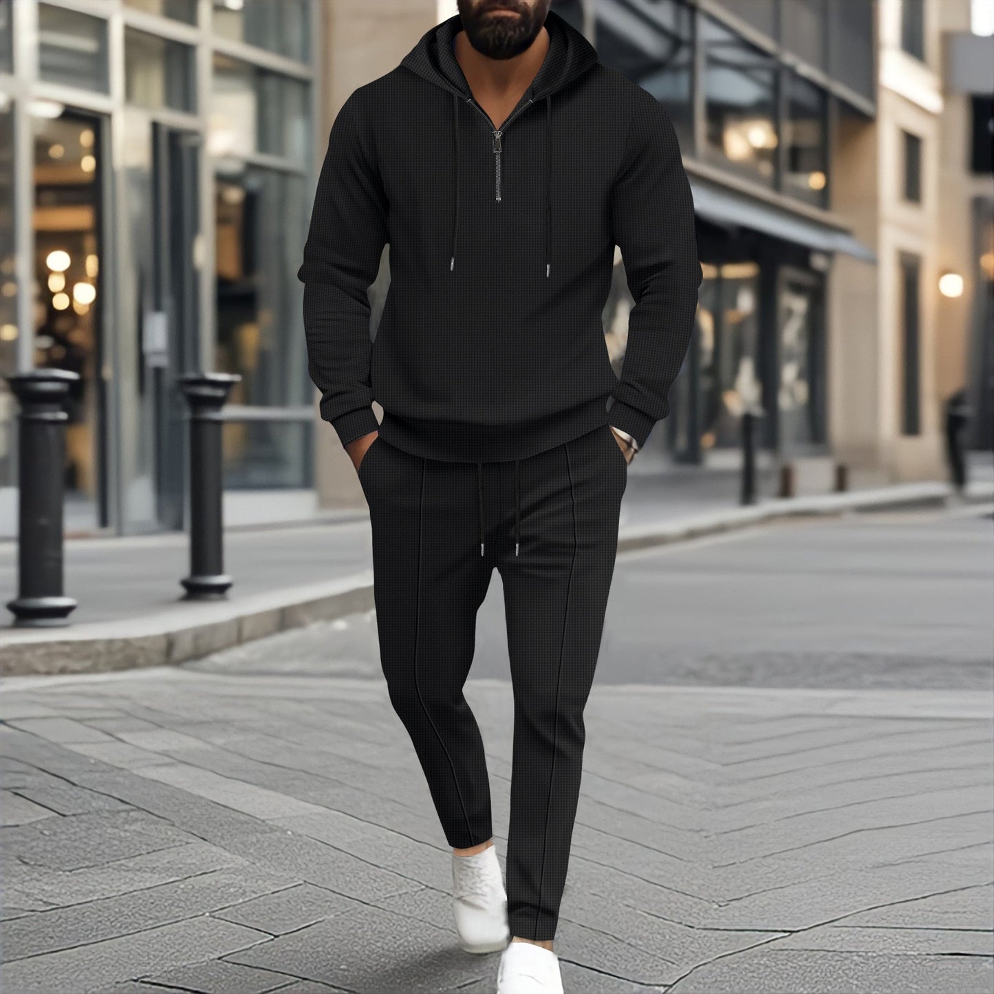 Herren Hoodie Jogginghose Set Bequem Sportlich