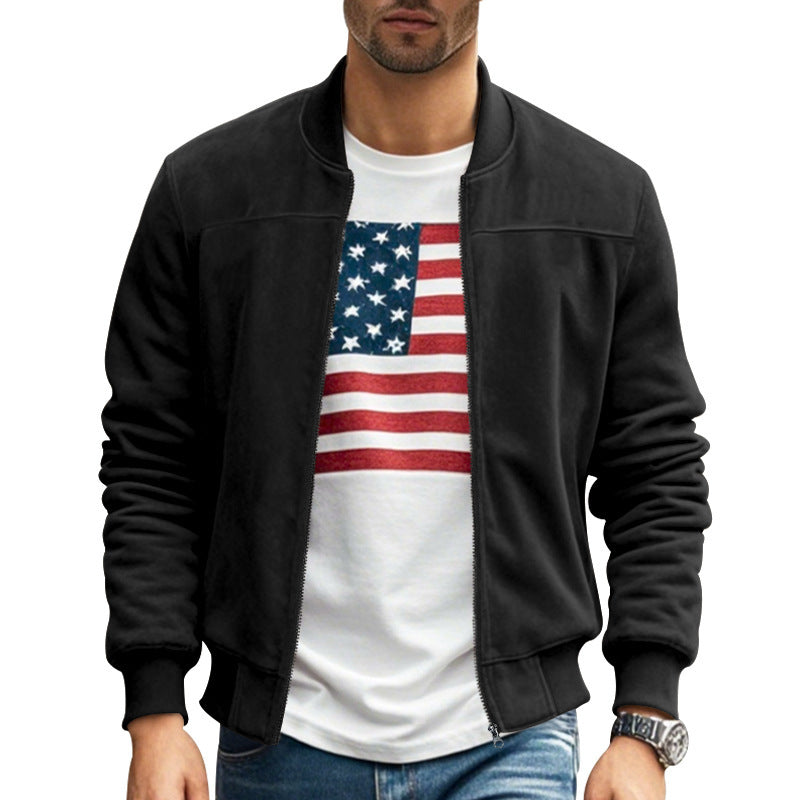 Männer Bomberjacke Modern mit Taschen Weich