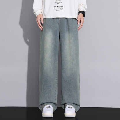 Herren Jeans Weite Bein Moderner Used Look