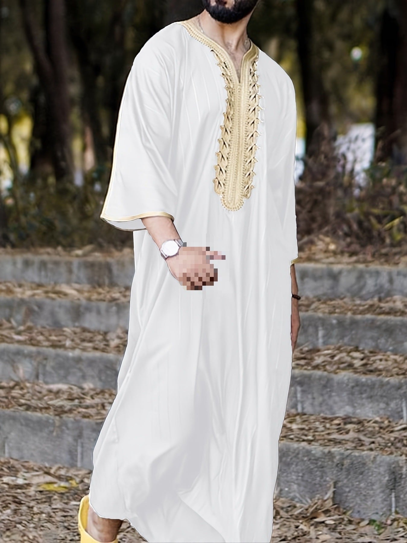 Herren Kaftan Traditionell Stickerei Elegant