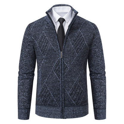 Herren Strickjacke Modern Elegant Grau