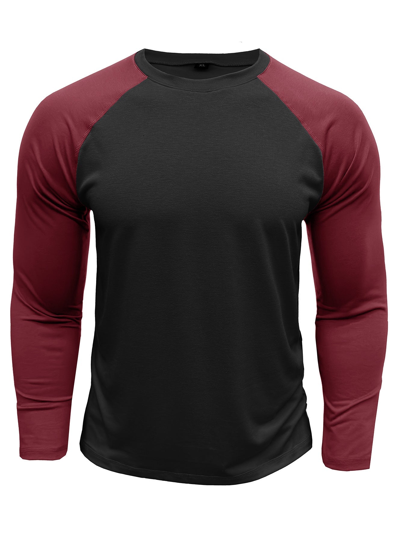 Herren Langarmshirt Raglan Kontrastärmel Modern Sportlich