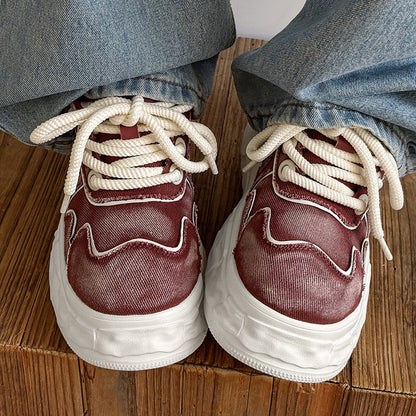 Damen Sneaker Trendy Sportlich Weiße