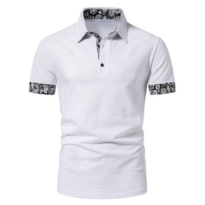 Herren Poloshirt Paisley Muster Sportlich Elegant