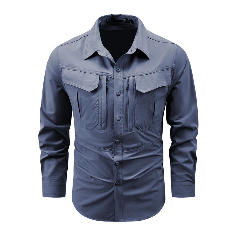 Funktionales Outdoor-Hemd Herren mit Taschen Sportlich