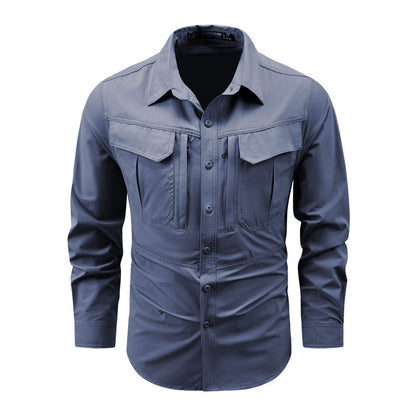 Funktionales Outdoor-Hemd Herren mit Taschen Sportlich